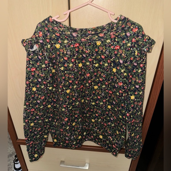 Polo Ralph Lauren Girls Floral  Ruffled Fleece Sweatshirt size M (8/10) - Picture 2 of 8